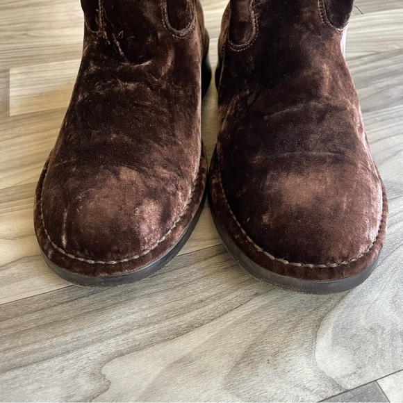 John Varvatos Men Size 11 Velvet Boots EUC Brown Velvet John Varvatos Italy - Picture 2 of 6